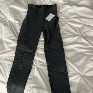 Spanx moto leggings faux leather
